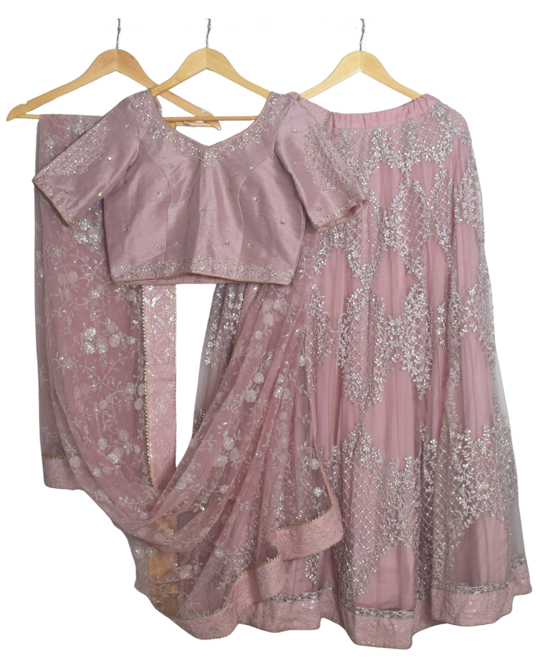 Nude Pink Lehenga Set