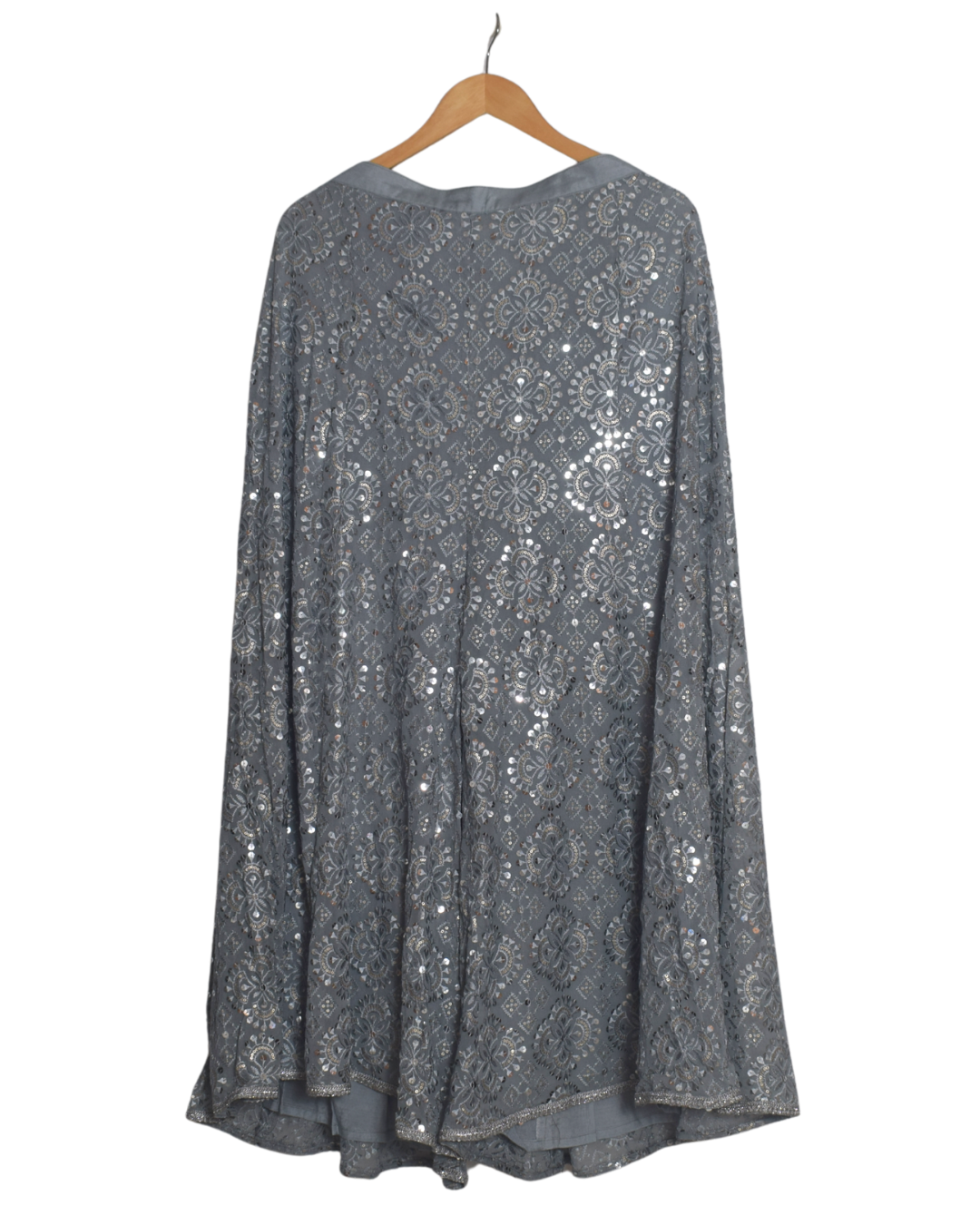 Grey Mirror Work Kurta & Pant Set