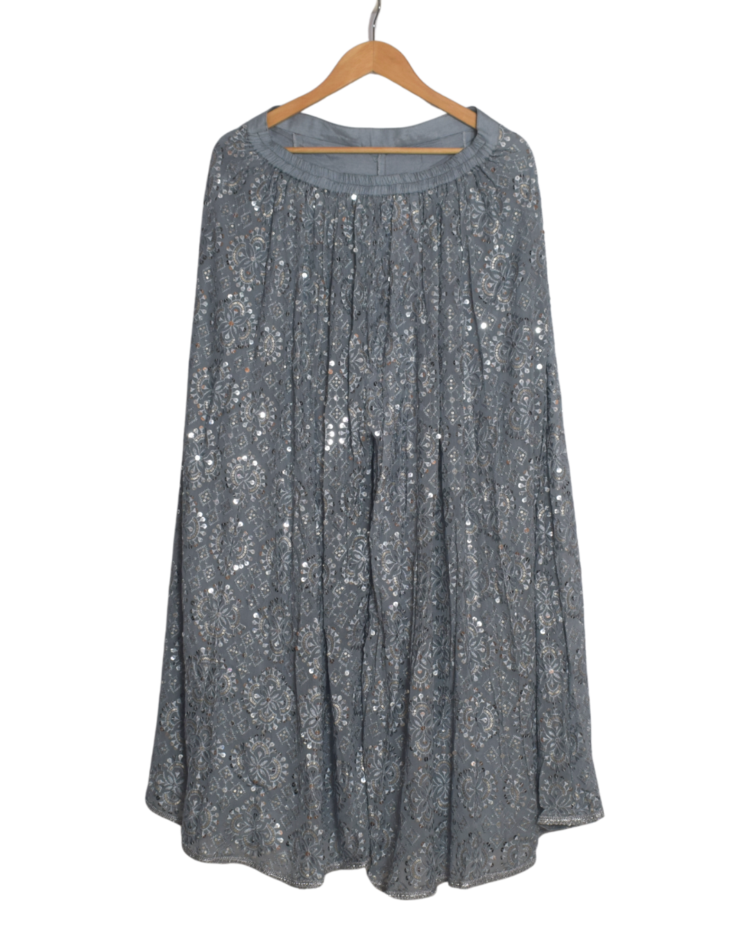 Grey Mirror Work Kurta & Pant Set