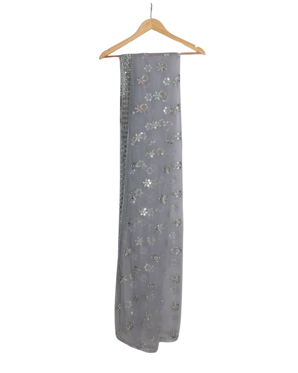 Grey Mirror Work Kurta & Pant Set