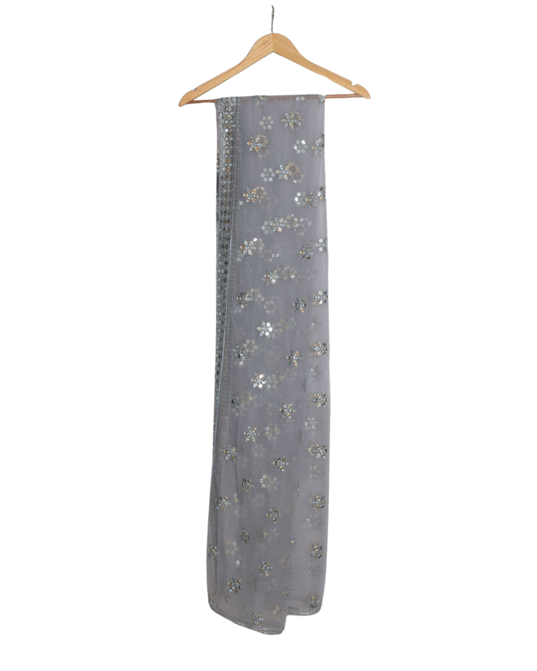 Grey Mirror Work Kurta & Pant Set