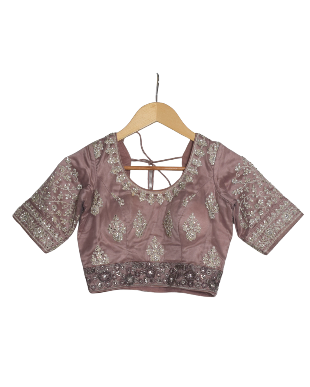 Dusty Mauve Embroidered Lehenga Set