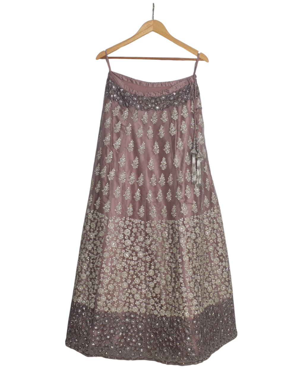 Dusty Mauve Embroidered Lehenga Set