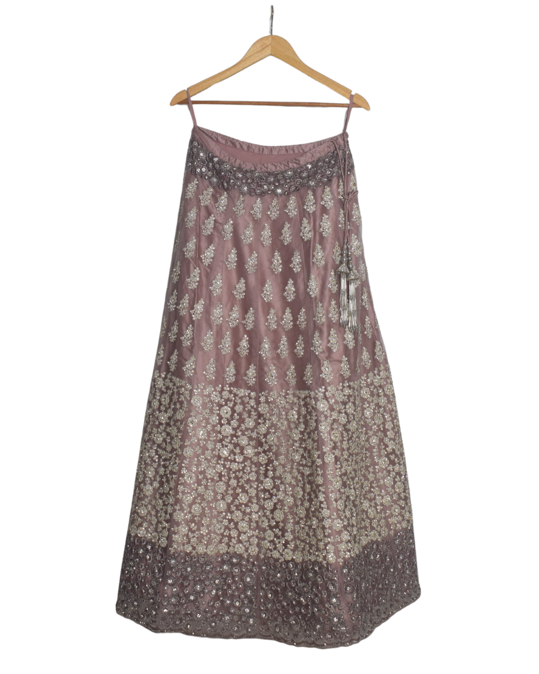 Dusty Mauve Embroidered Lehenga Set