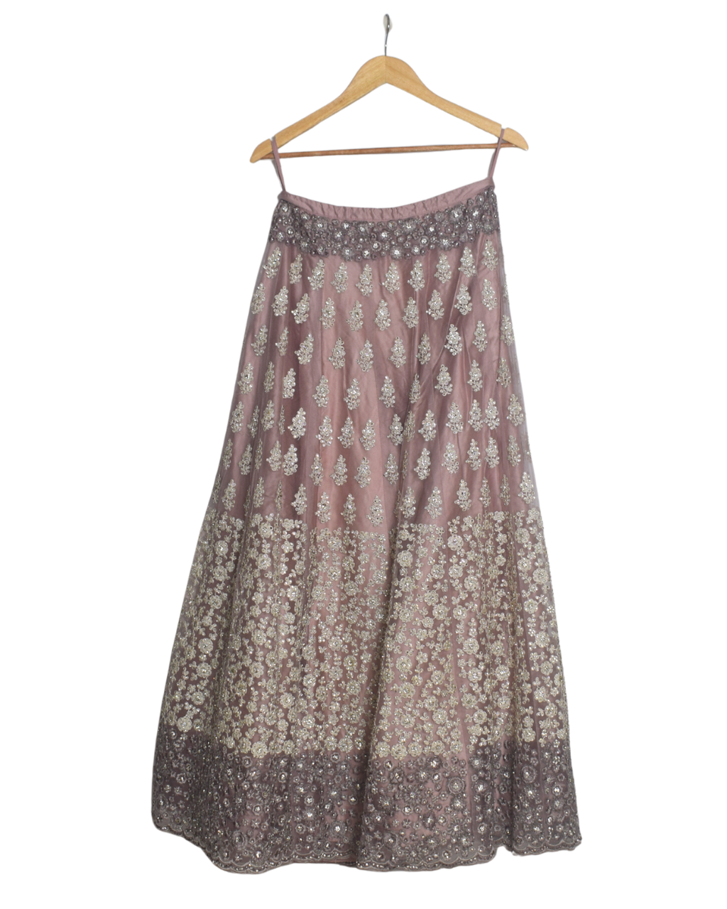 Dusty Mauve Embroidered Lehenga Set