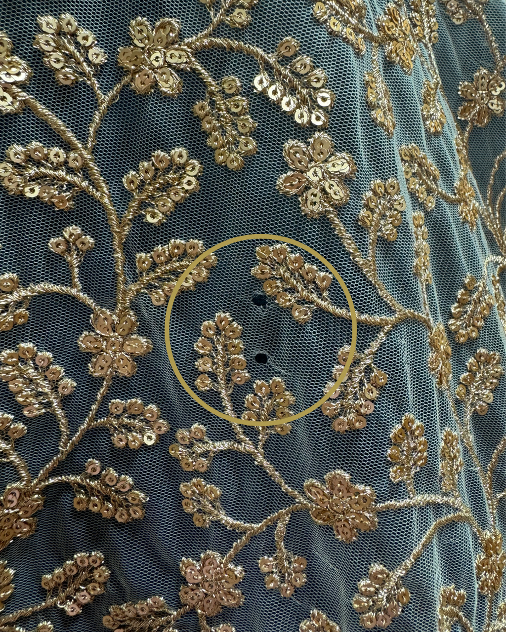 Gold & Black Embroidered Extra-Long Dupatta