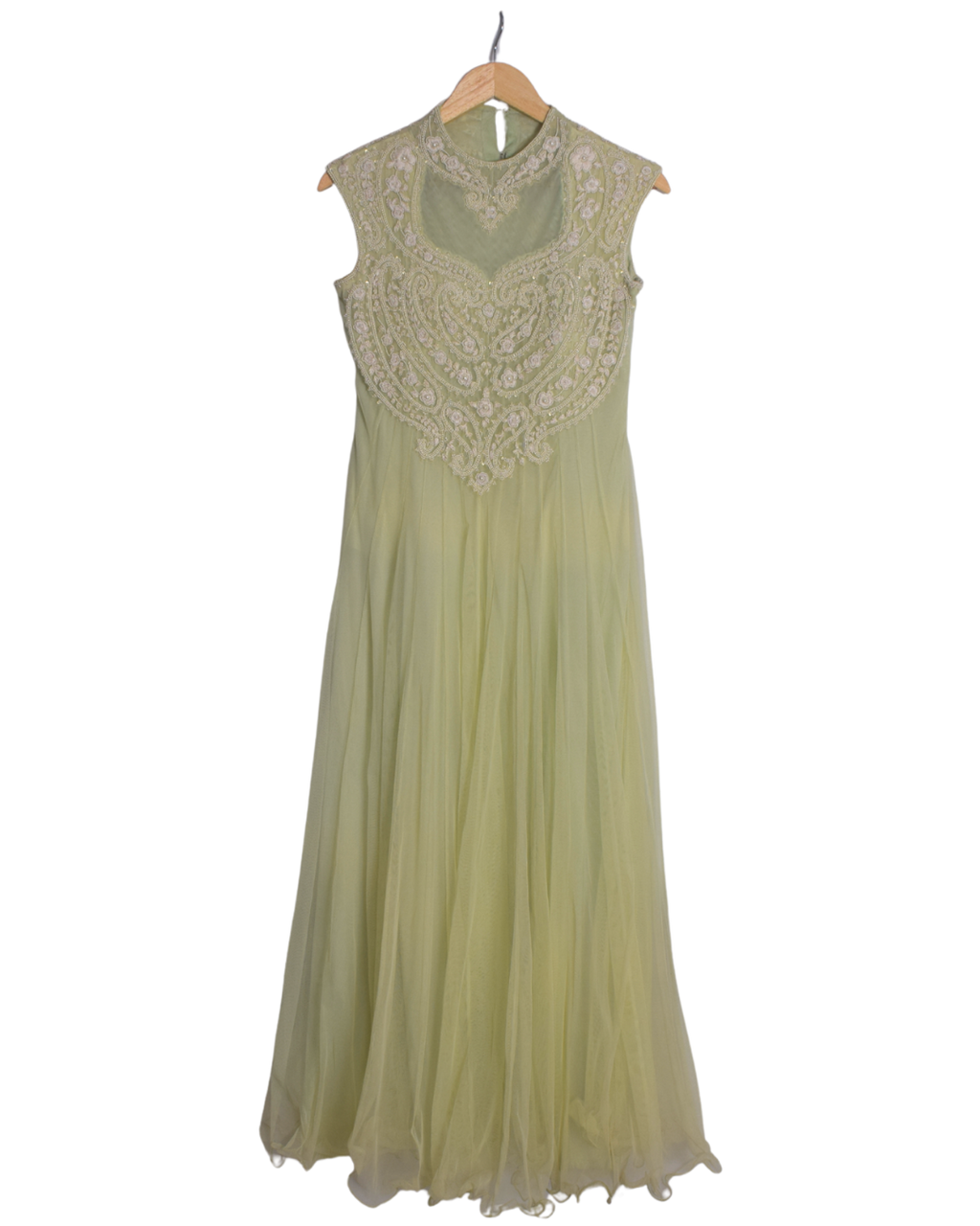 Light Green Embroidered Anarkali Set