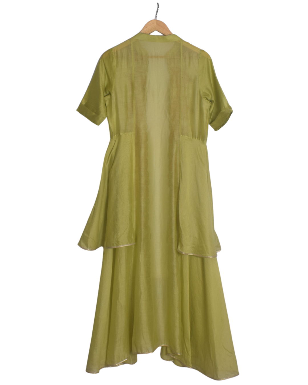 Green Gown with Layered Jacket