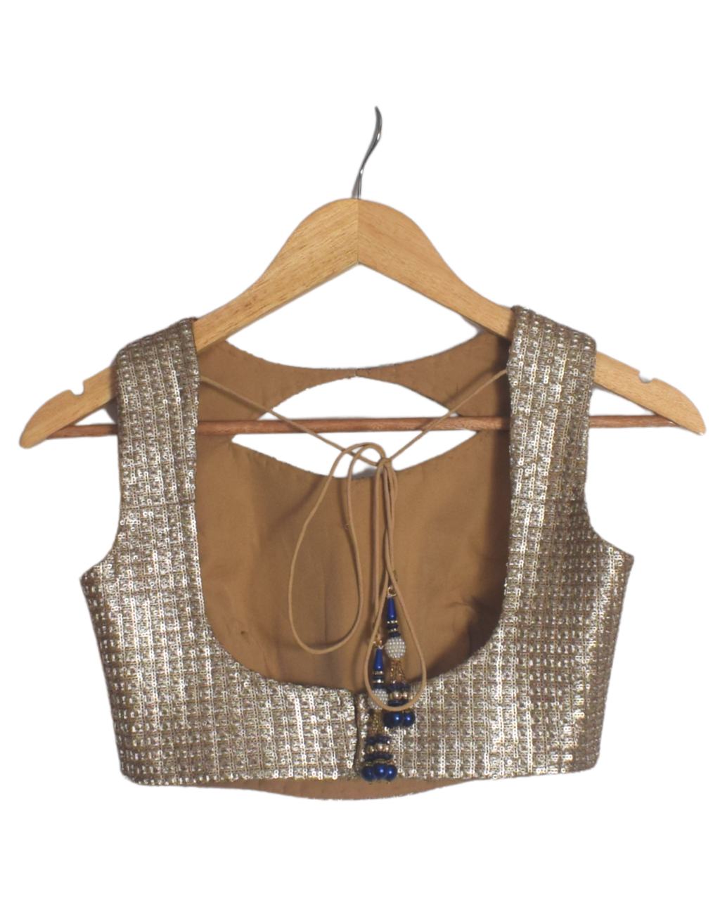 Navy, Gold & Orange Festive Lehenga Set