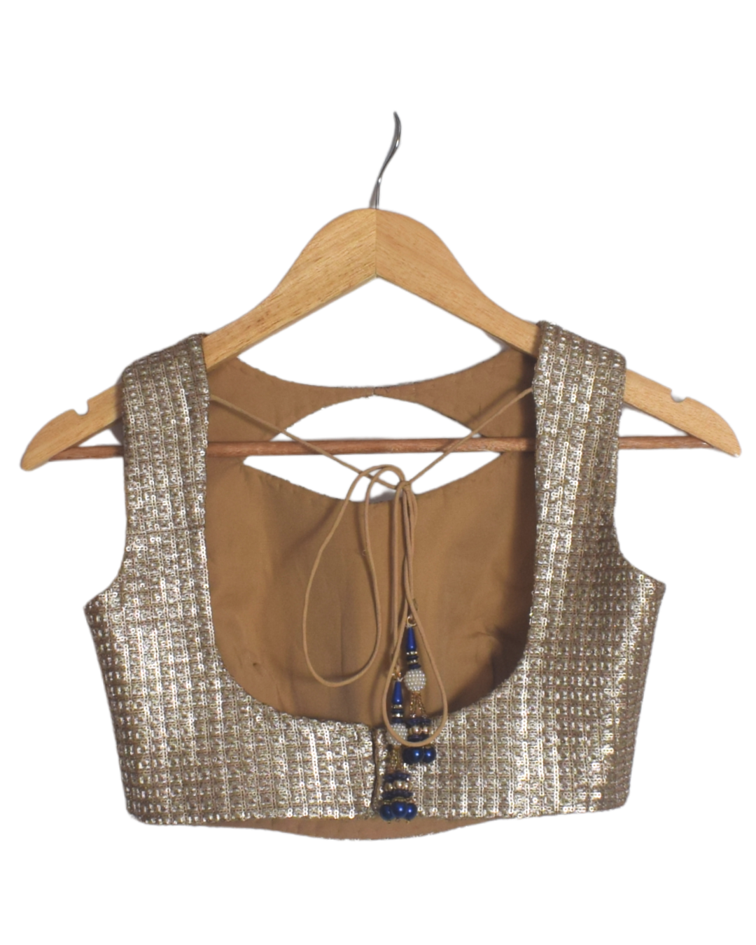 Navy, Gold & Orange Festive Lehenga Set