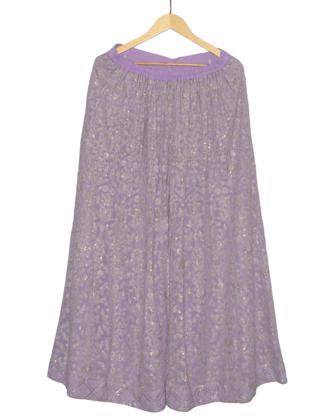 Lilac Sequin Kurta with Sharara & Dupatta