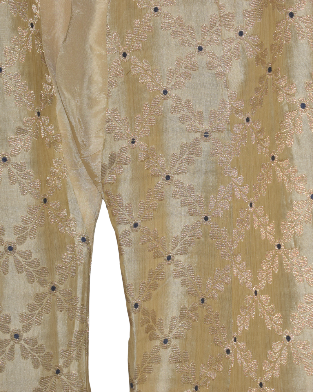 Midnight Blue Velvet Kurta with Gold Sharara & Dupatta