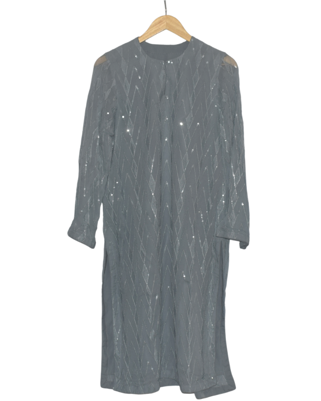 Grey Sequin Kurta and Sharara Set