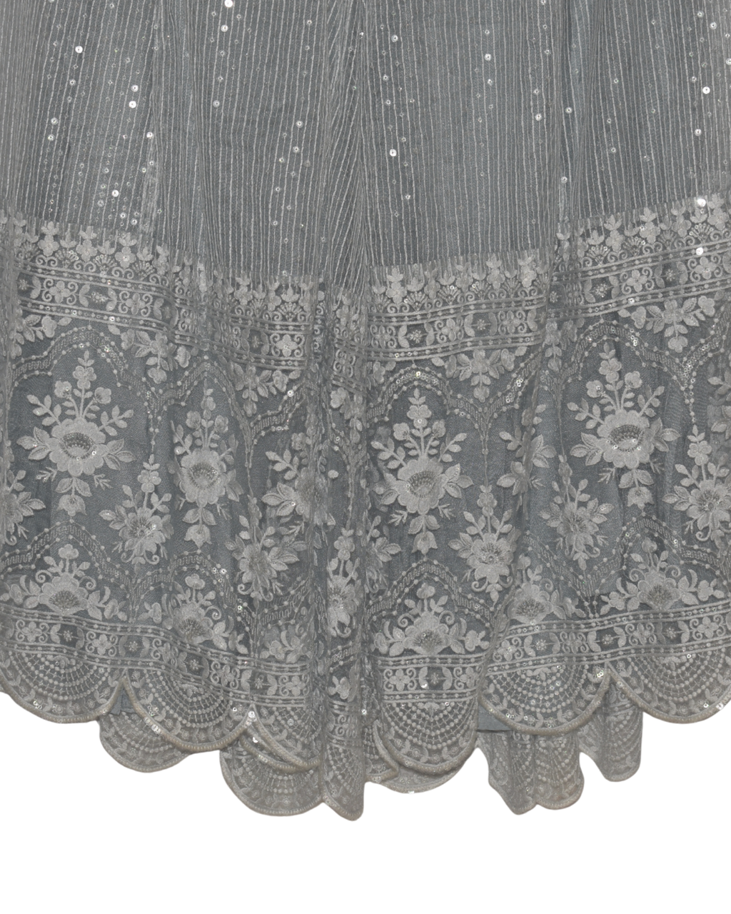 Grey Sequin Kurta and Sharara Set