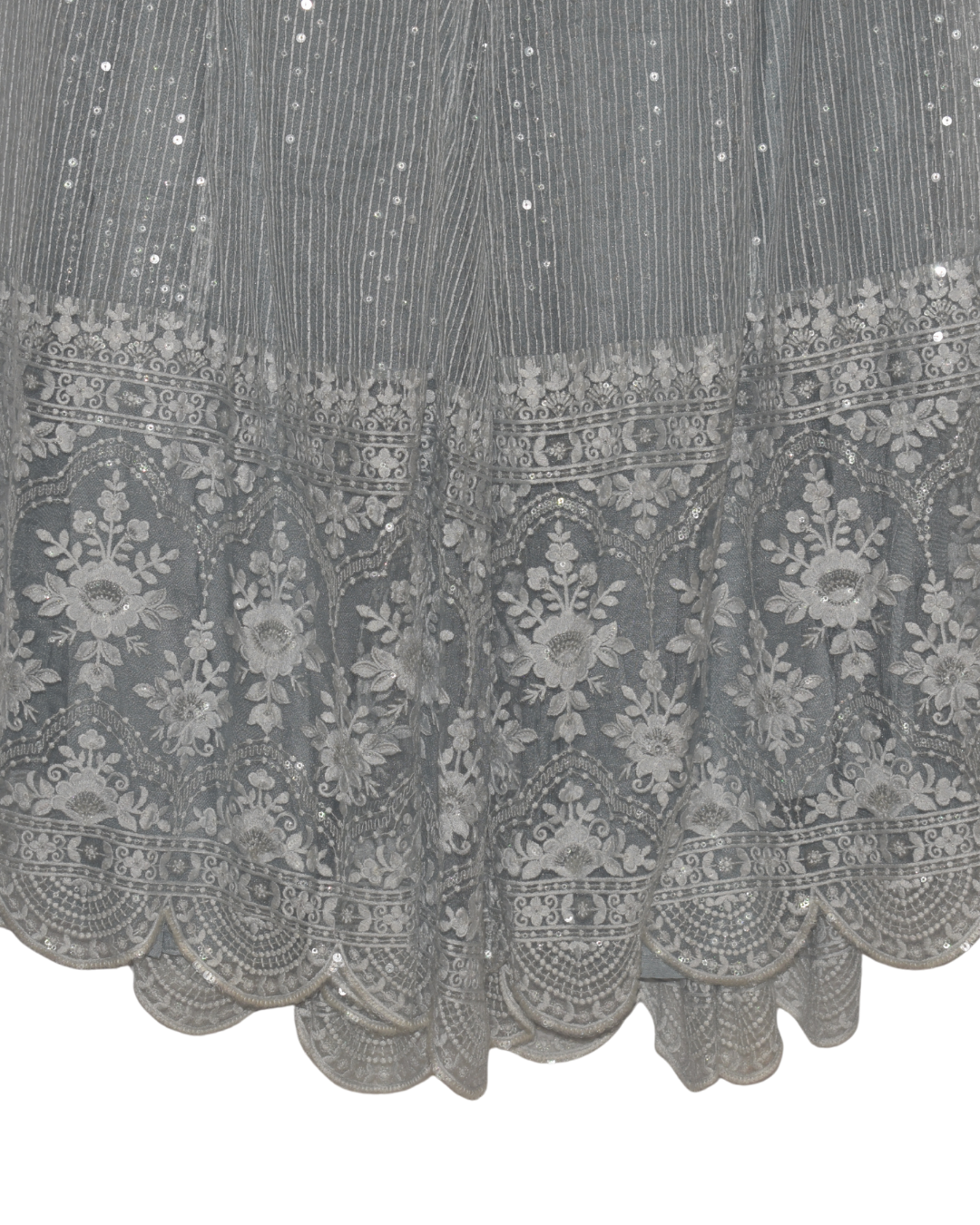Grey Sequin Kurta and Sharara Set