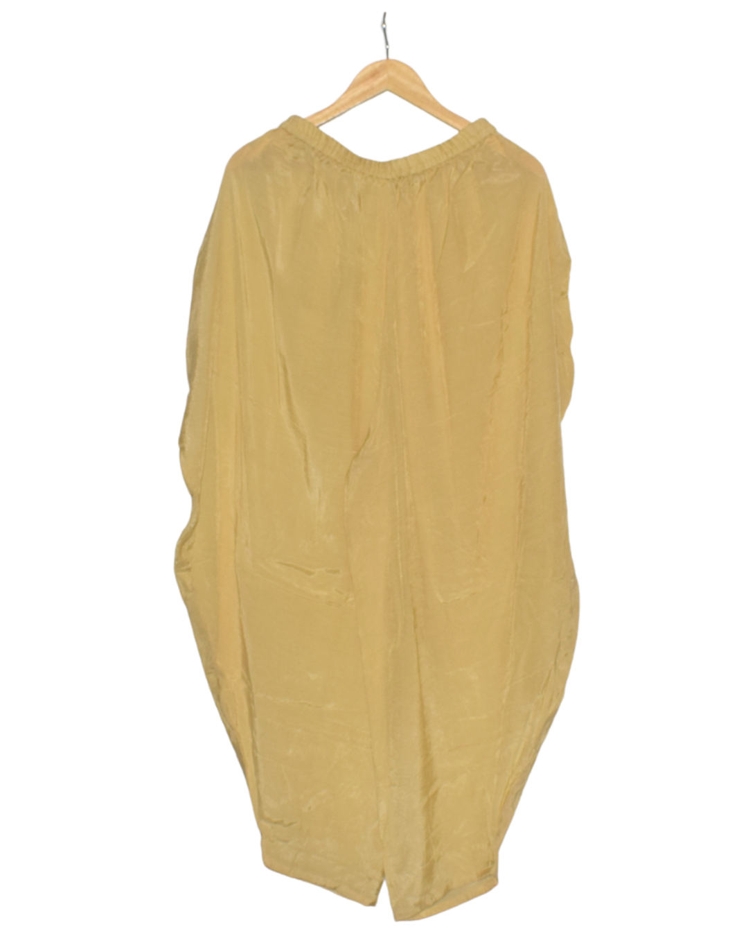 Golden Yellow Mirror Work Kurta with Dhoti Pants & Dupatta