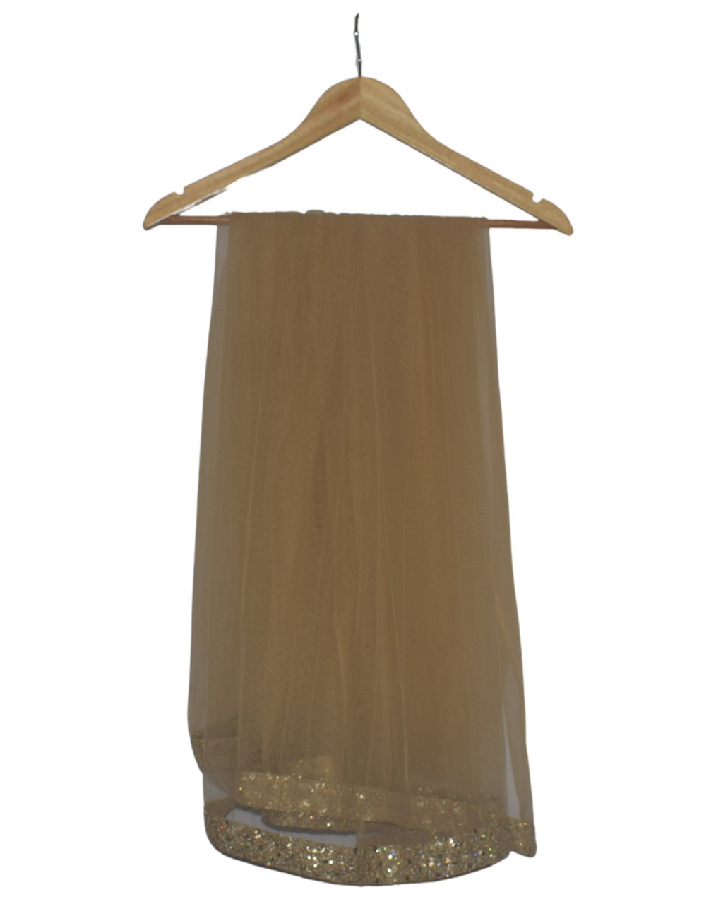 Golden Sequin Lehenga with Blouse & Net Dupatta