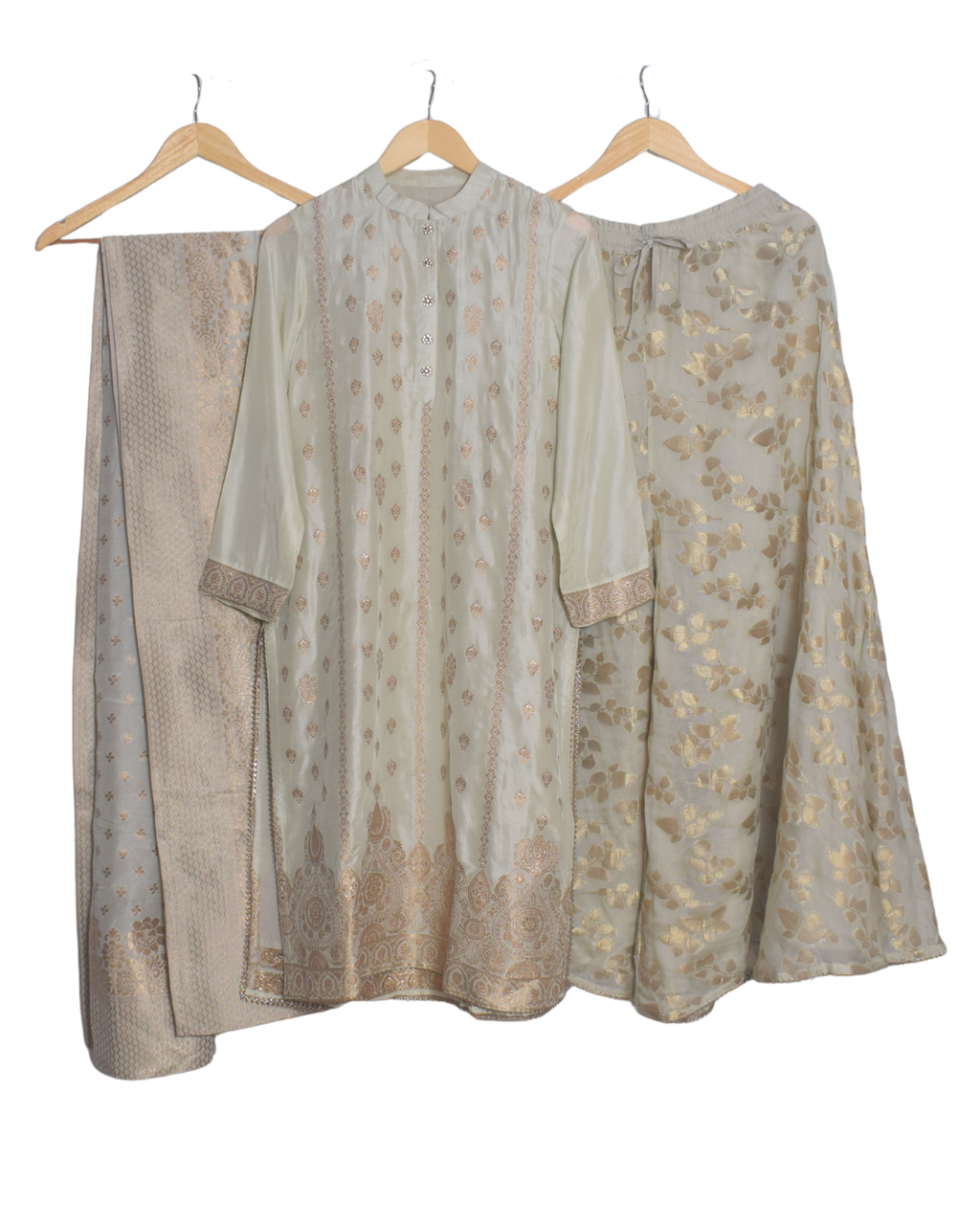 Mint Green Banarasi Sharara Set