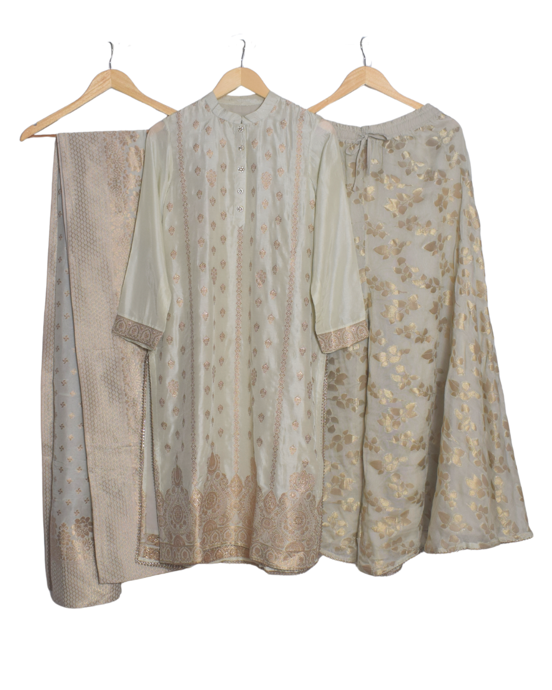 Mint Green Banarasi Sharara Set