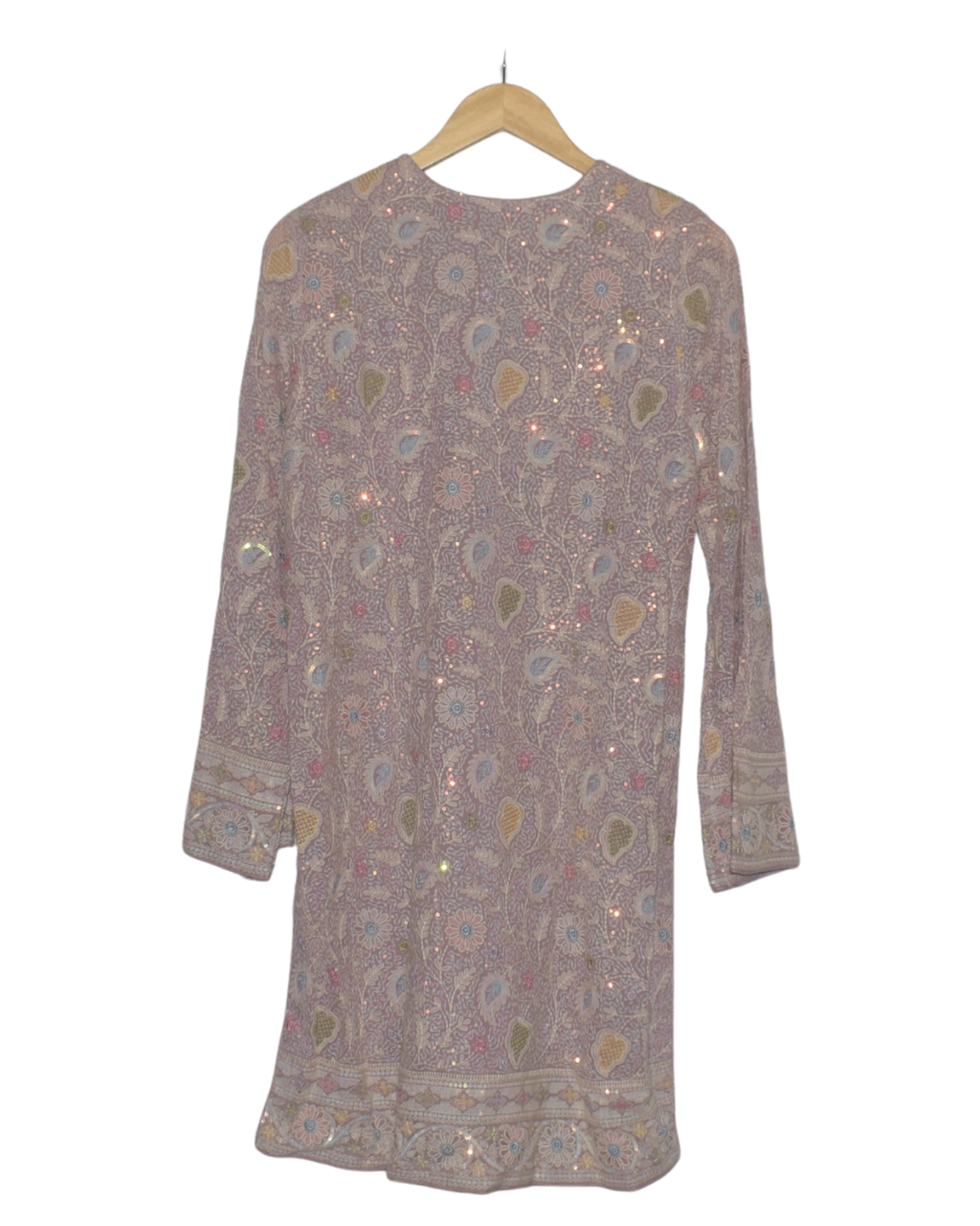 Floral Sequin Kurta with Sharara & Dupatta