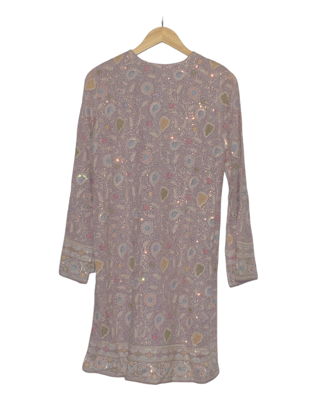 Floral Sequin Kurta with Sharara & Dupatta