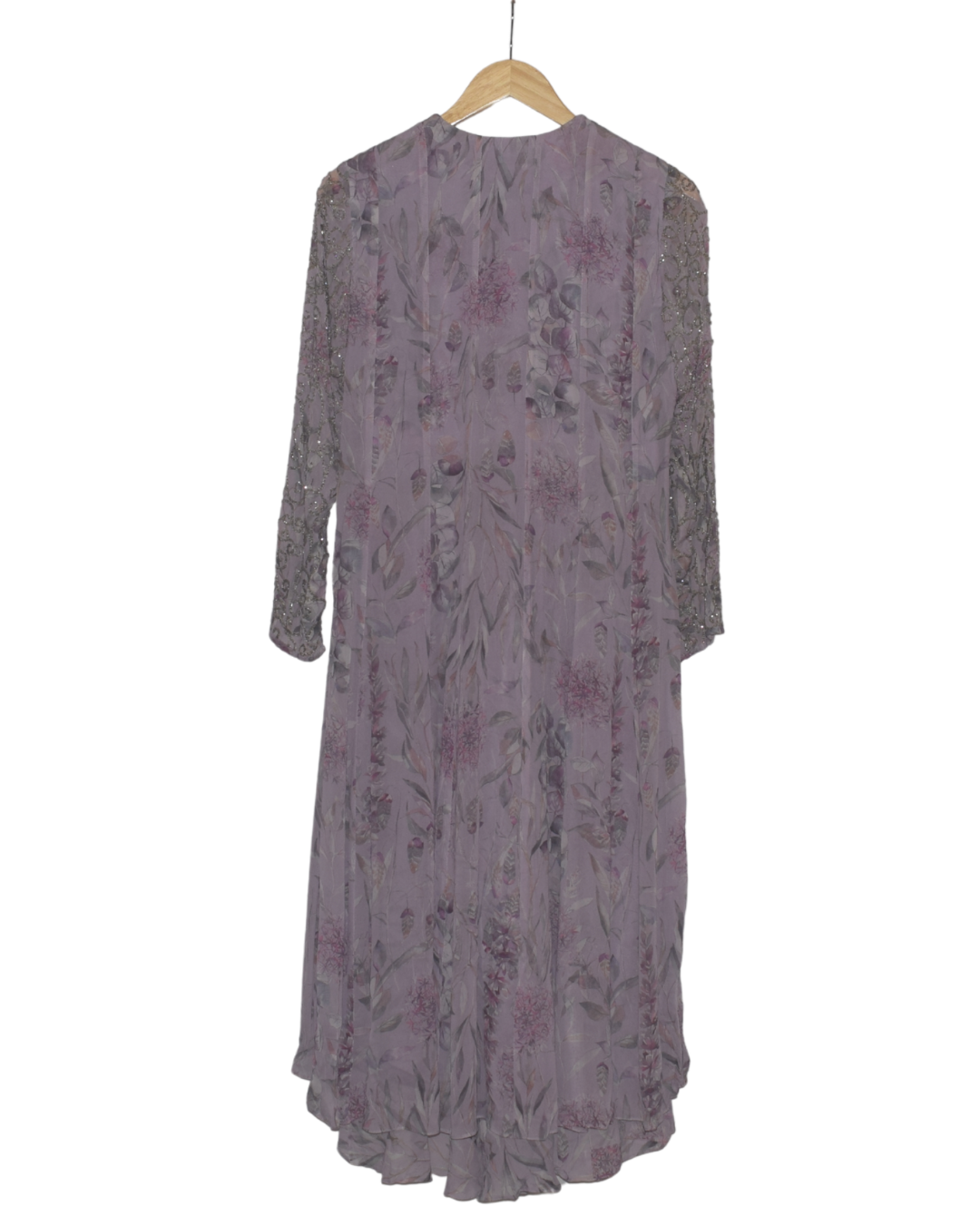 Lavender Beaded Kurta and Sharara Set