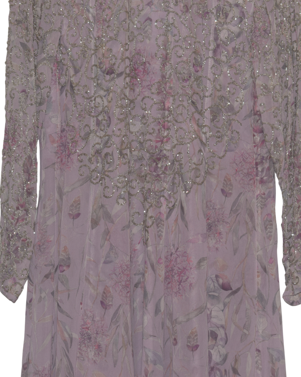 Lavender Beaded Kurta and Sharara Set