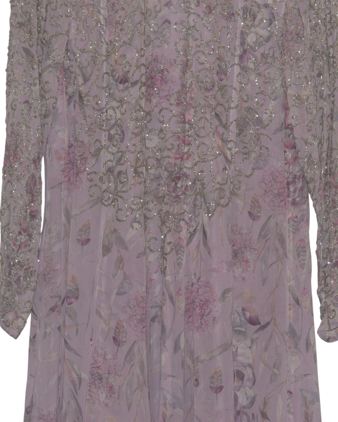 Lavender Beaded Kurta and Sharara Set