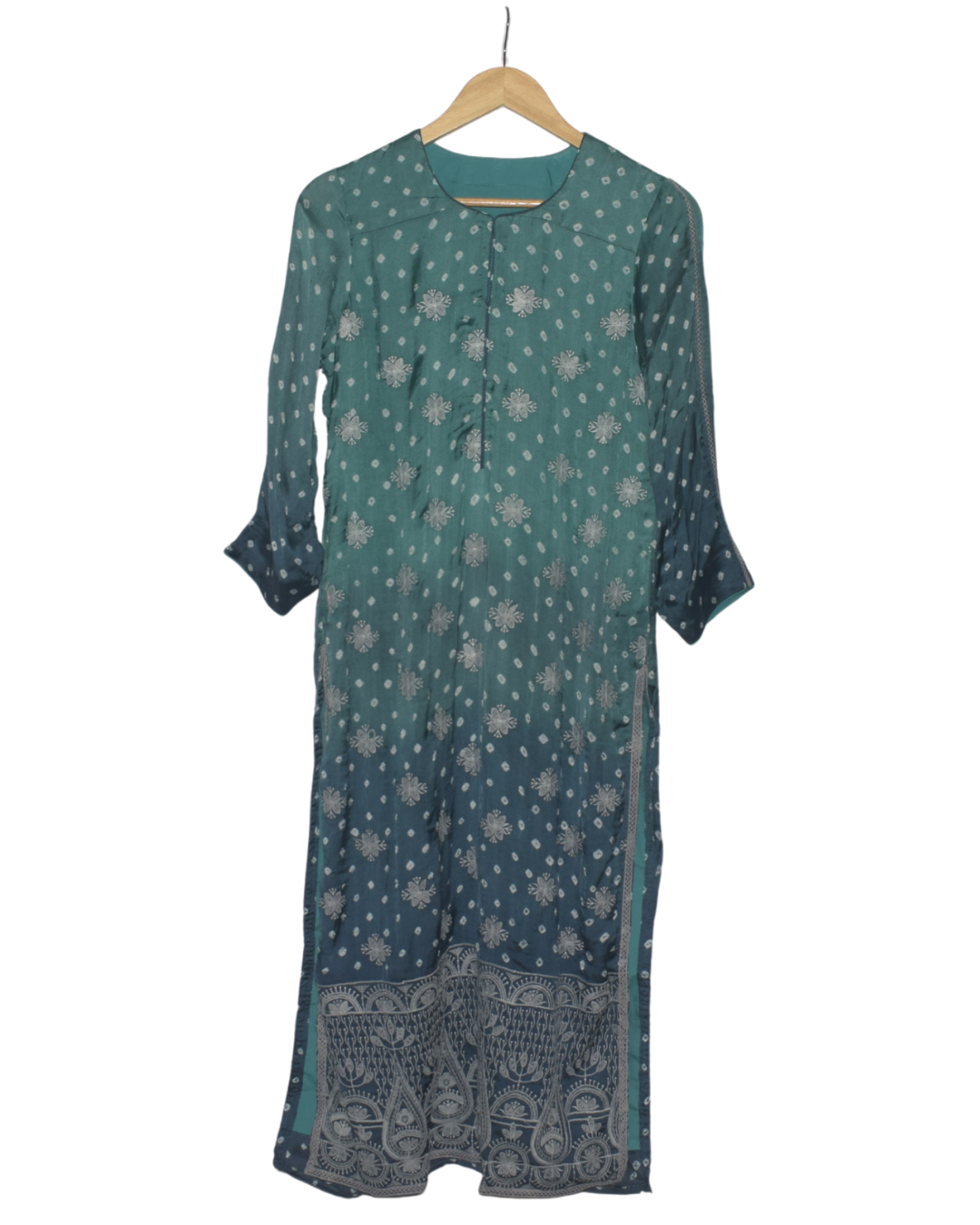 Teal and Blue Ombre Kurta Set