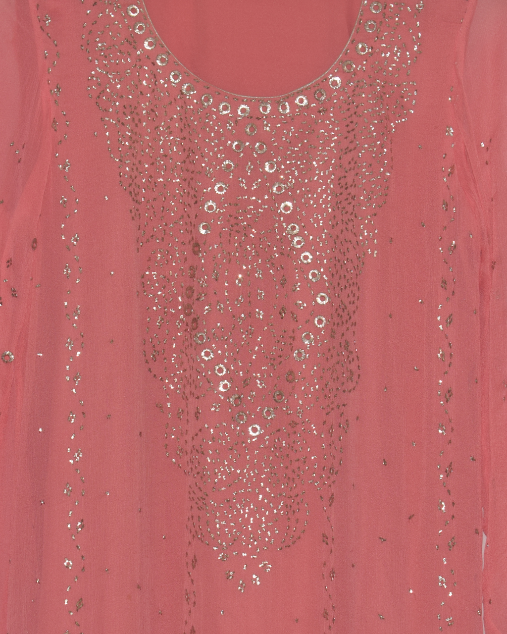 Pink Kurta Set with Gold Embellishments