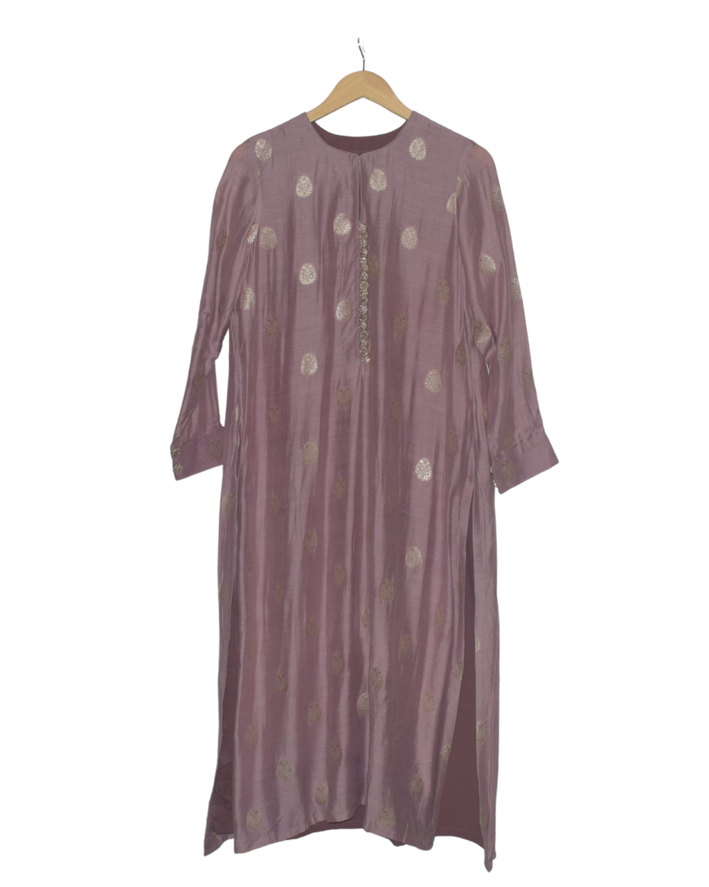 Mauve/Dusty Rose Gold Motif Kurta Set