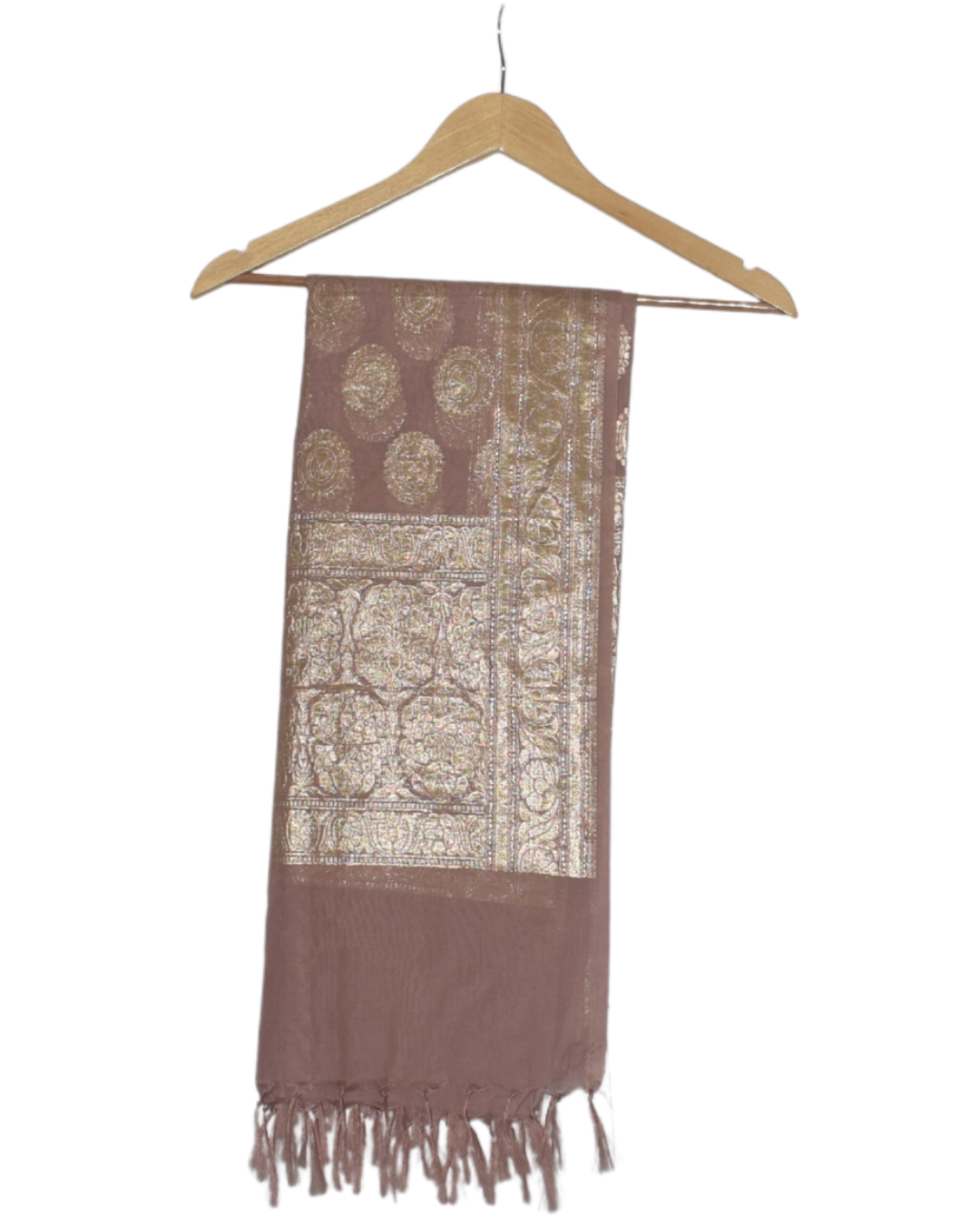 Mauve/Dusty Rose Gold Motif Kurta Set