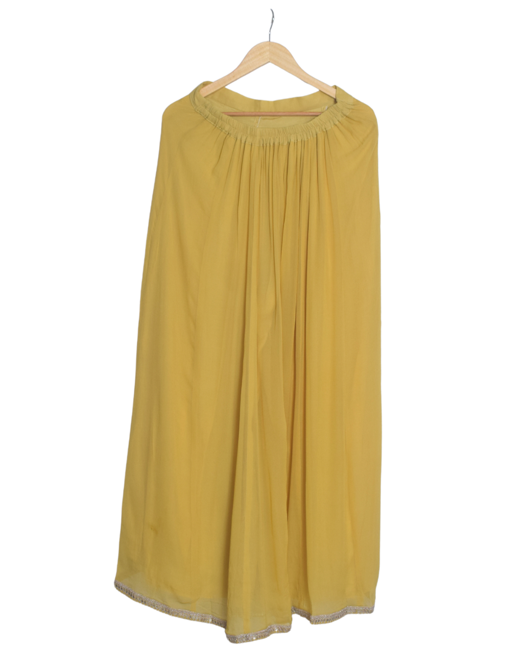 Yellow & Grey Embroidered Kurta Set