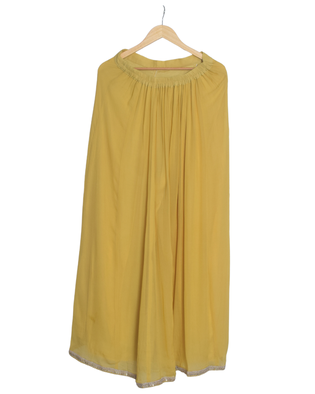 Yellow & Grey Embroidered Kurta Set