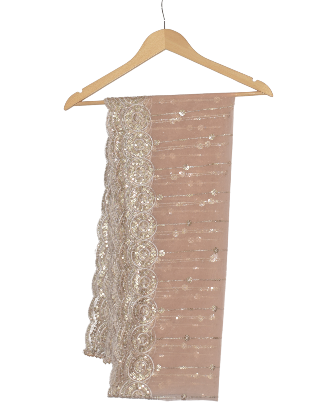 Blush Pink and Gold Sequin Kurta Palazzo Set