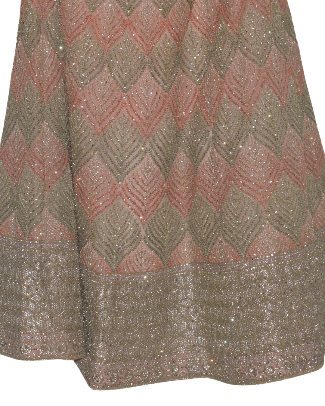 Blush Pink & Diamond Work Lehenga