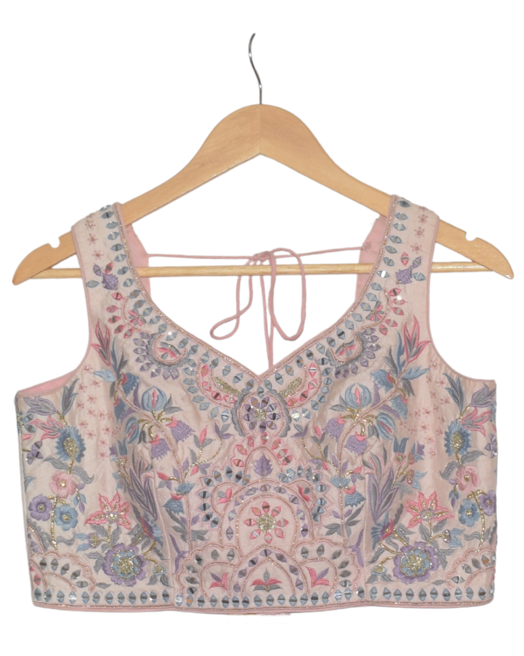 Pastel Ombre Lehenga with Floral Blouse