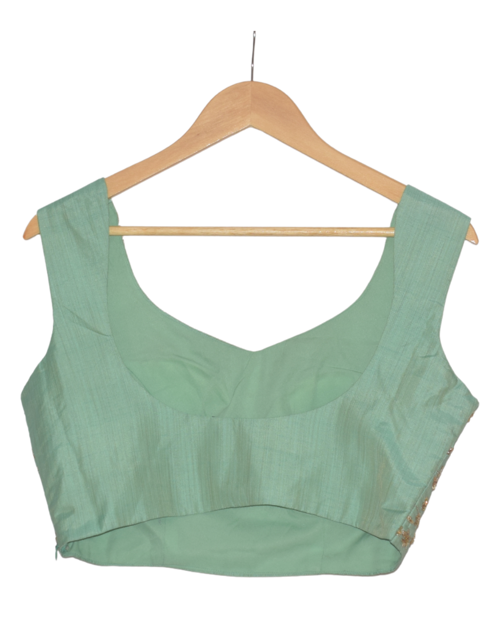 Mint & Orange Floral Print Lehenga Set with Jacket