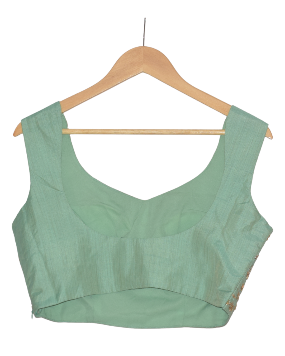 Mint & Orange Floral Print Lehenga Set with Jacket