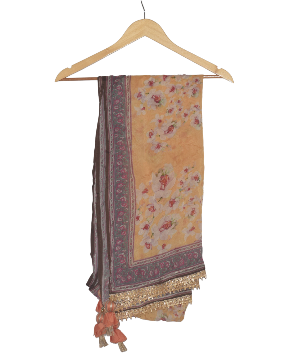 Sunny Yellow Floral Print Lehenga Set