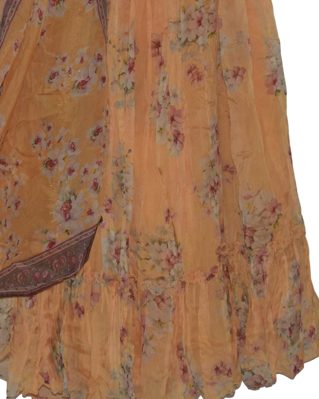 Sunny Yellow Floral Print Lehenga Set
