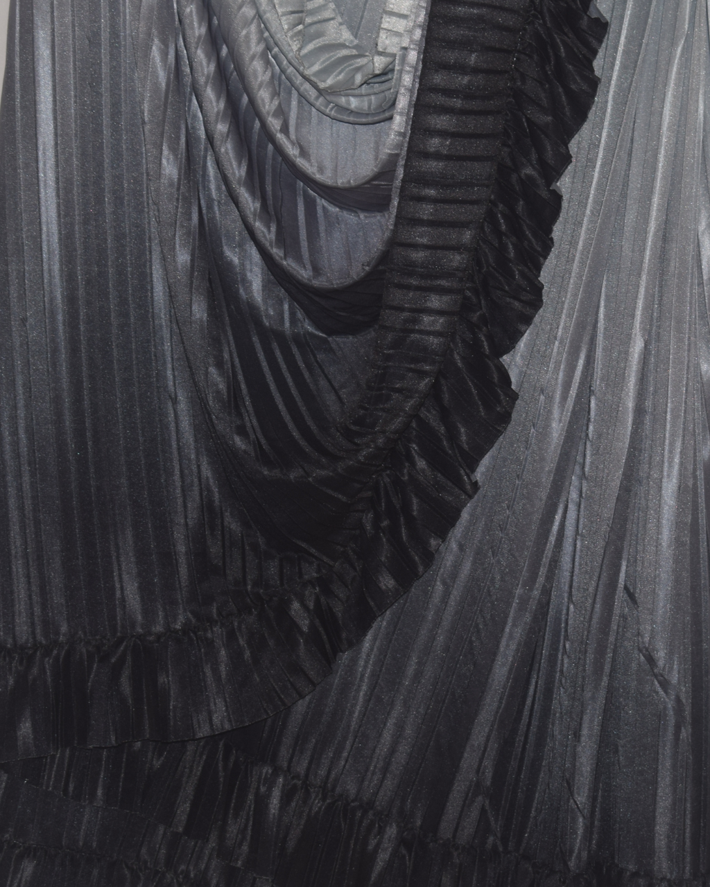 Black & Silver Sequin Pre-Draped Saree