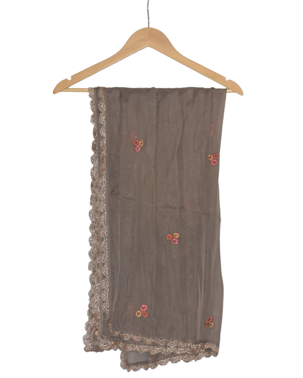 Maroon Velvet & Floral Lehenga Set