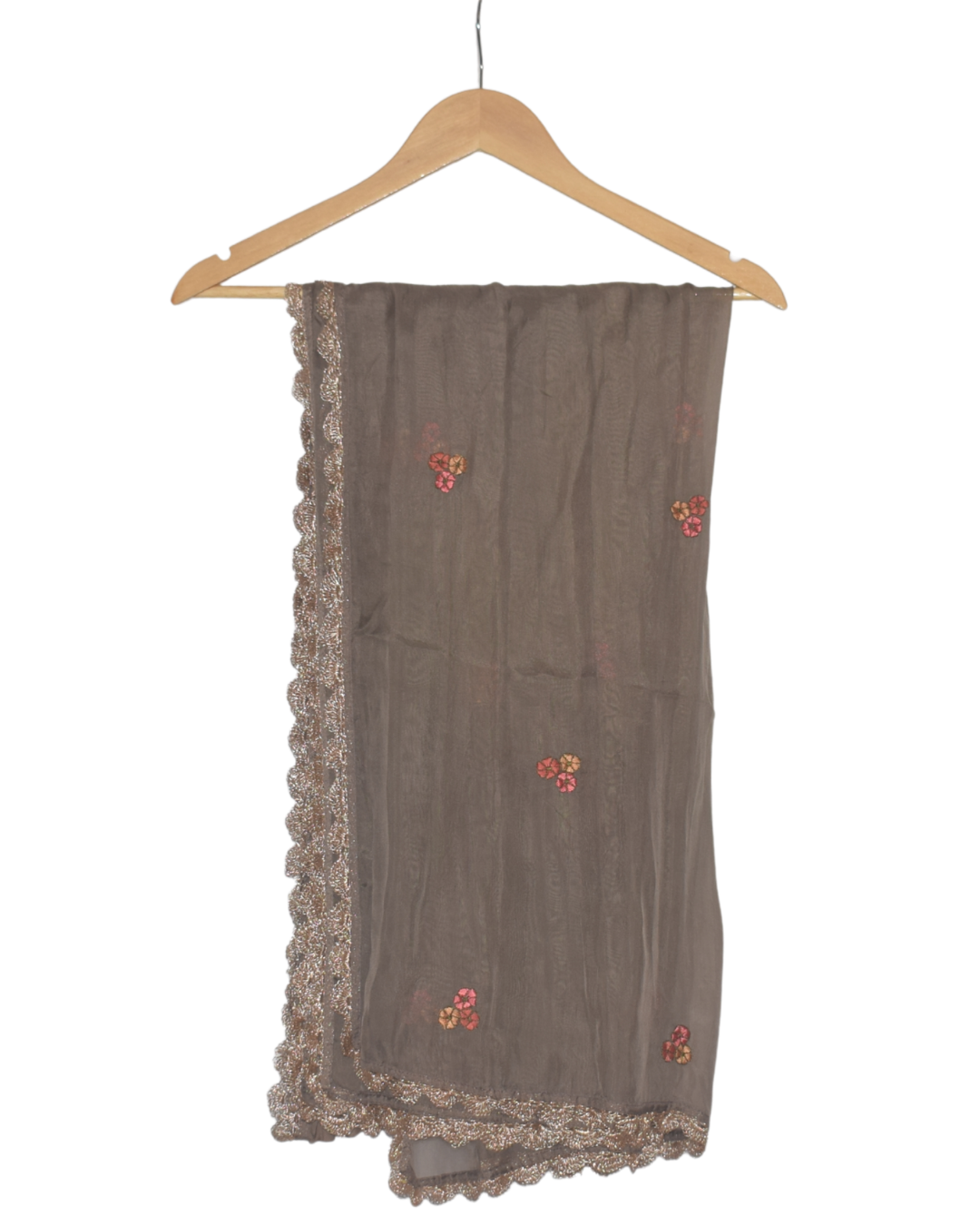 Maroon Velvet & Floral Lehenga Set