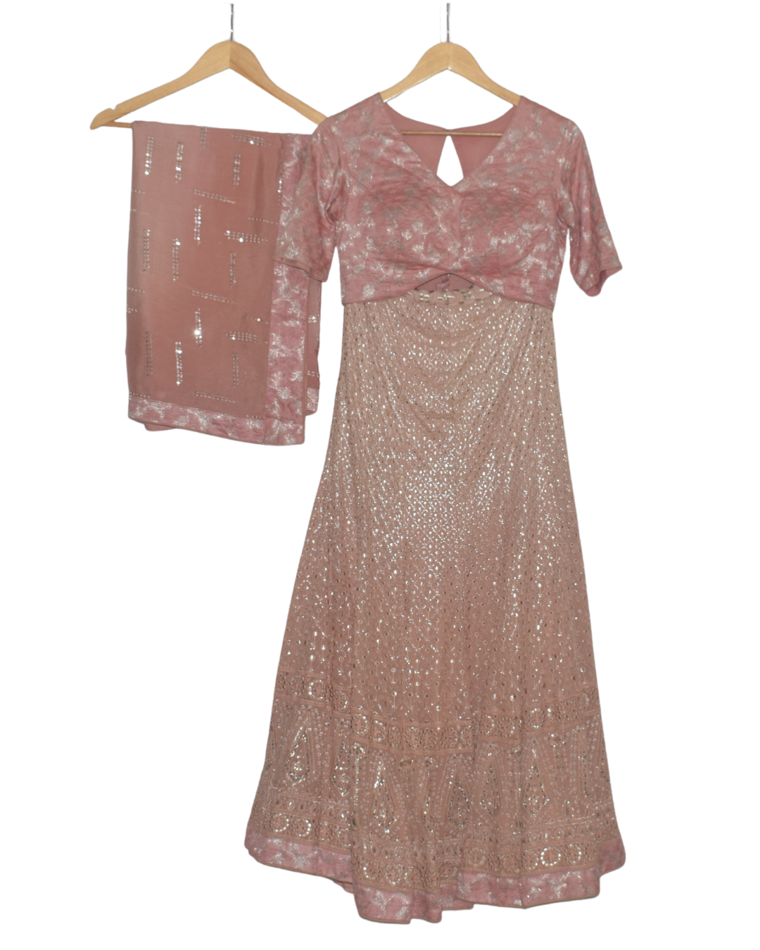 Blush Pink Mermaid Style Lehenga Set