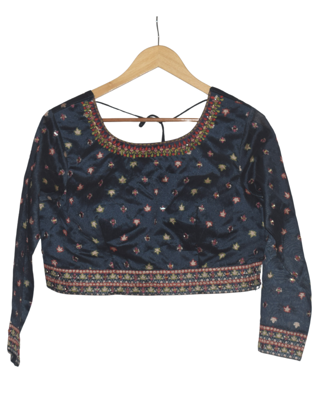 Navy Printed Lehenga Set