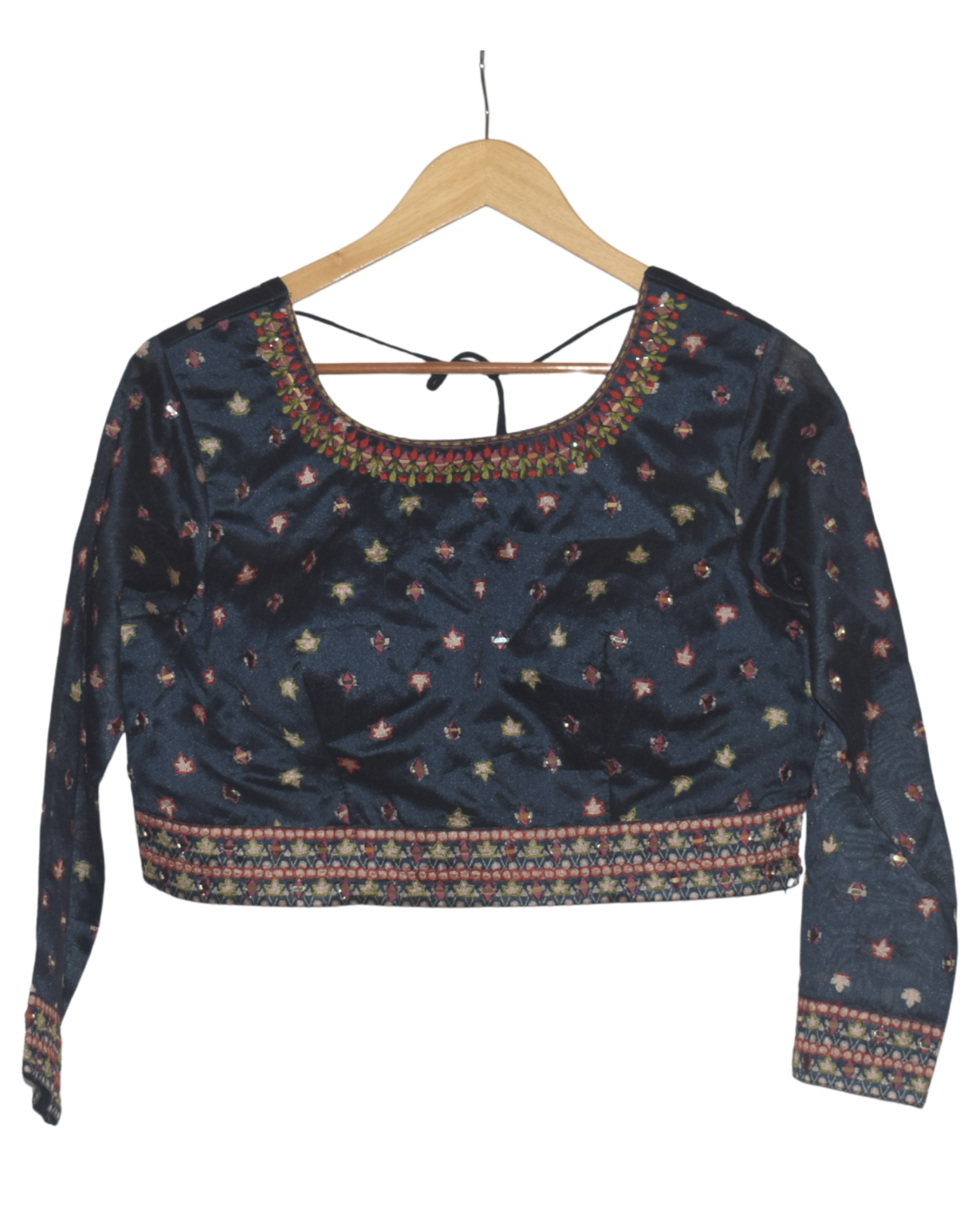 Navy Printed Lehenga Set