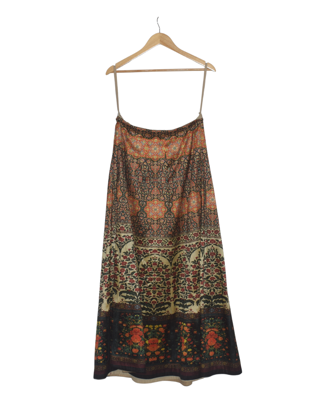 Rust & Brown Printed Lehenga Set with Embellished Blouse