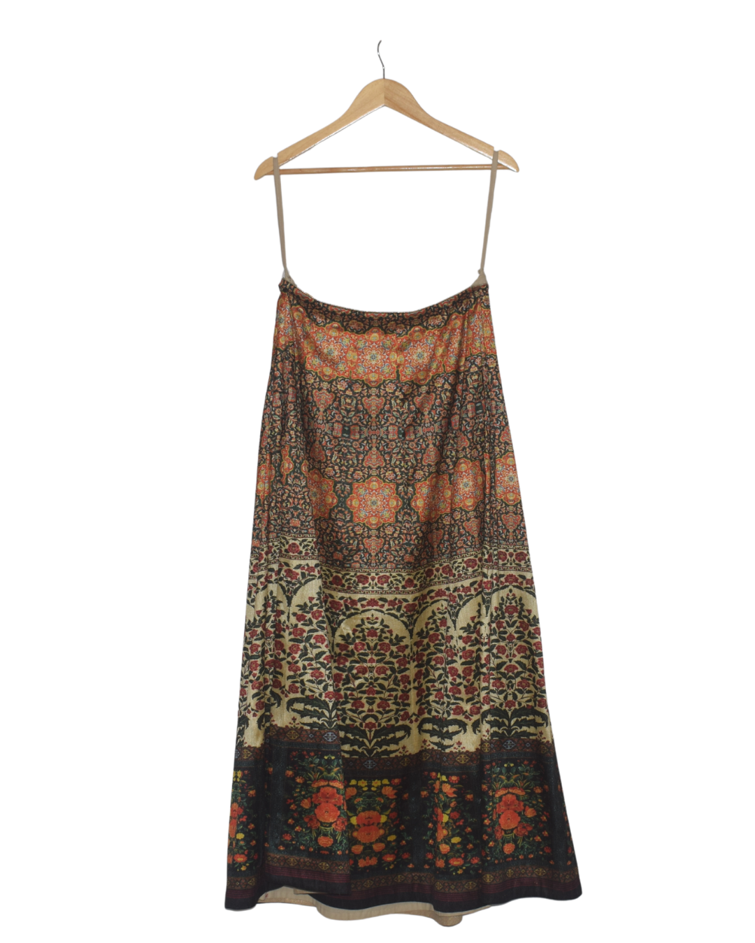 Rust & Brown Printed Lehenga Set with Embellished Blouse