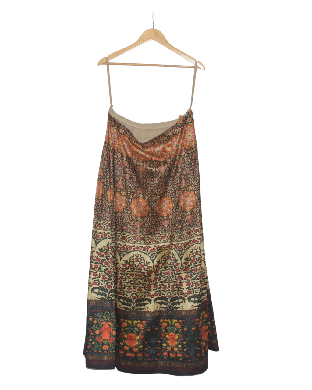 Rust & Brown Printed Lehenga Set with Embellished Blouse